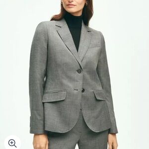 Brooks Brothers Women's Gray Blazer and Pant Suit 100% Wool
